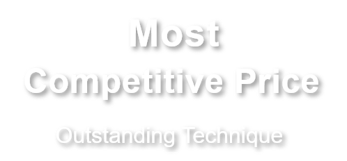 Most Competitive Price, Outstanding Technique