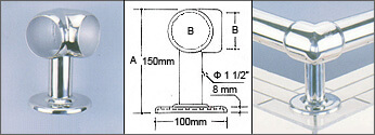 Railing Brackets Straight Support